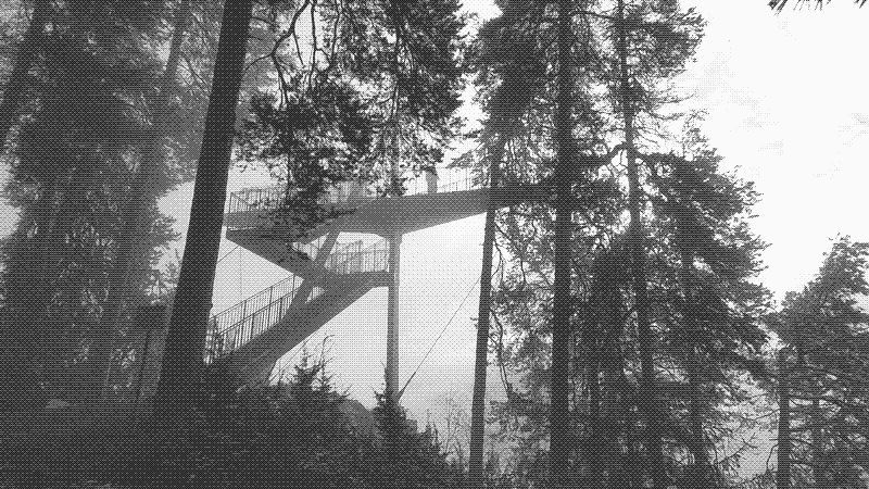 De l&rsquo;acier entre les sapins