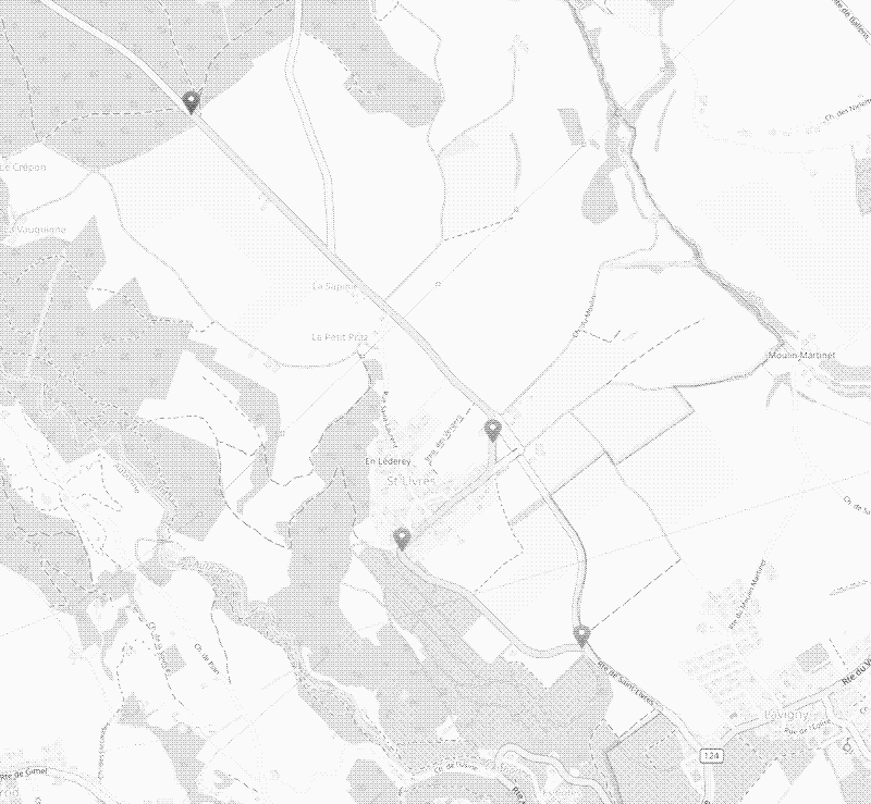 carte avec l’itinéraire